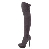 2018 autumn high heels 14cm stilettos over the knee boots Stretch boots platform fashion women's shoes ladies