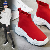 Arden Furtado 2018 spring autumn wedges boots round toe party shoes ladies slip on ankle boots
