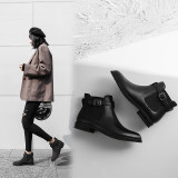 Arden Furtado 2018 spring autumn round toe  chunky heels boots  woman shoes ladies