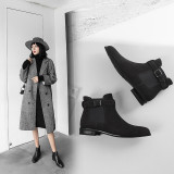Arden Furtado 2018 spring autumn round toe  chunky heels boots  woman shoes ladies