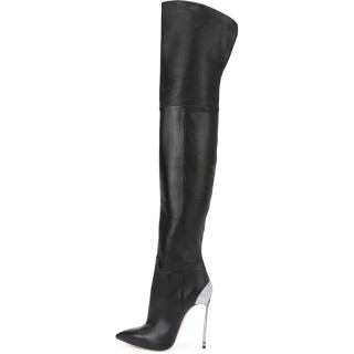 Arden Furtado 2018 spring autumn sexy stilettos party shoes ladies slip on pointed toe over the knee high boots