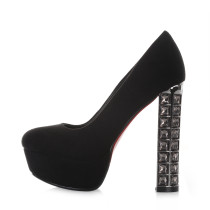 Arden Furtado sex high heels spring autumn chunky heels pumps party shoes ladies slip on round toe platform women's shoes