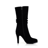 Arden Furtado 2018 spring autumn zipper sexy stilettos party shoes ladies slip on round  toe ankle boots