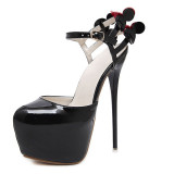 2018 summer high heels 15cm platform  sexy stilettos party shoes ladies round toe