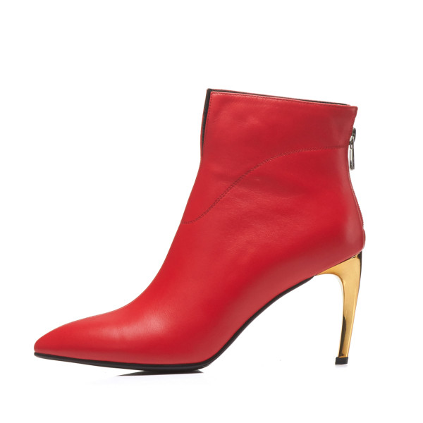 Arden Furtado 2018 spring autumn  sexy stilettos party shoes ladies slip on pointed toe ankle boots
