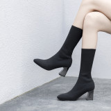Arden Furtado 2018 spring autumn winter high heels chunky heels fashion women's shoes