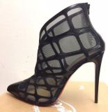 summer high heels 12cm sexy mesh stilettos party shoes ladies sandals big size fashion women's shoes summer boots