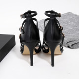 Arden Furtado gladiator stilettos sandals high heels women's shoes ladies peep toe shoes