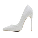 wedding shoes white pumps women's shoes ladies high heels 12cm big size 41 42 43