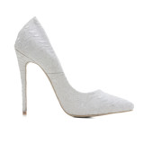 wedding shoes white pumps women's shoes ladies high heels 12cm big size 41 42 43