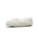 Drop shipping wool flats white brown black fur women's shoes comfortable large size china girls shoes female