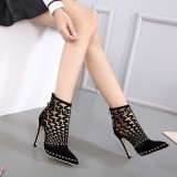 summer stilettos high heels 11cm pointed toe summer boots ankle boots fashion ;adies shoes