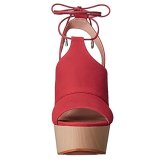 wedges sandals platform blue peep toe cross tied shoes women's ladies high heels 15cm fashion shoes