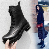 matin boots lace up fashion women's boots cool motercycle boots Minimum size 34 maximum size 40