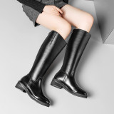 women's boots knee high boots fashion Genuine leather comfortable