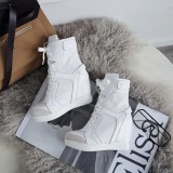Comfortable soft and breathable women's shoes for autumn genuine leather white sneakers small size 32 33