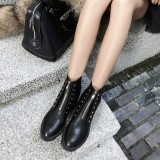 autumn winter fashion web celebrity classic rivers women's ankle boots matin boots genuine leather female shoes