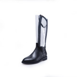 European and American temperament hot style leather women's transparent boots in spring and summer