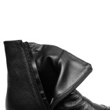Europe and the United States brand name with a black round head zipper women's short boots