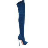 stilettos high heels 12cm spring and autumn zipper over the knee thigh boots big size 43 women's shoes
