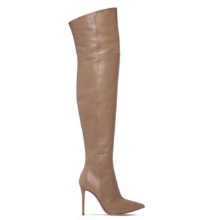 high heel 12cm female over the knee thigh boots side zipper brown sexy stilettos pointed toe women's shoes ladies
