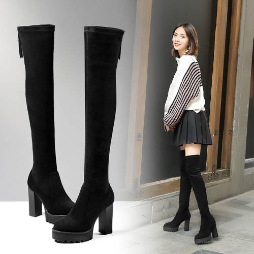 Us 60 Hot Style Women S Shoes Fall Winter 2018 Round Head Thick