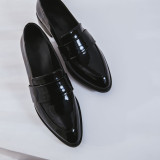 British designer shoes fashion hot style black small shoes women's single shoes