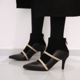 South Korea's top brand women's shoes South Korea's daigou online explosive single pointed stiletto ankle boots