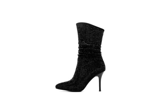 Us 60 2018 Autumn Winter Women S Shoe Makings Lady Fan Big Name Fashionable Pointed Thin High Heel Middle Boots