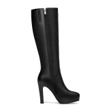 European women's shoes for autumn/winter 2018 show thin, pointed, thick and knee-length boots in fashionable leather