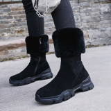 Winter 2018 warm shoes hot style women's shoes heighten flat comfortable casual women's short boots snow boots