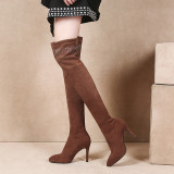 Autumn/winter 2018 style hot style women's shoes with pointed toes and over-the-knee boots