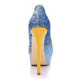 2018 summer fashion women's shoes style fish mouth glitter sequined cloth thin high heel platform party shoes big size