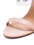 2018 Summer fashionable dress slipper female rivets pure color simple outside wear fashionable female high heel slipper