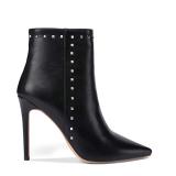 2018 stylish women's shoes zipper with pointed stitching and rivet trim short style women's boots rivet  large size stilettos heels