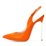 Fashionable temperament women's single shoe summer baotou pure color simple stilettos