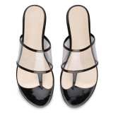 Fashion hot style women's shoes slippers outside large size elegant white black flip flops big size