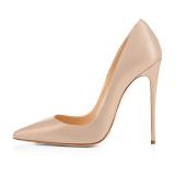 Spring and summer 2019 fashion hot style lady pumps stilettos heels pointed toe leather big size office lady consice