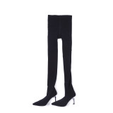 Winter 2019 fashion women's shoes pointed thin heel style women's trousers boots jumpsuit boots consice elegant thigh high boots