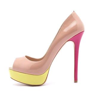 2019 foreign trade fashion summer women's shoes pumps stilettos heels elegant peep toe platform big size party shoes
