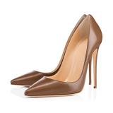 Spring and summer 2019 fashion hot style lady pumps stilettos heels pointed toe leather big size office lady consice