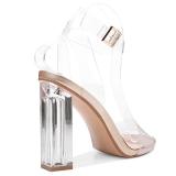 Fashion summer women's shoes 2019 sandals chunky heels elegant buckle gold white consice transparent sandals