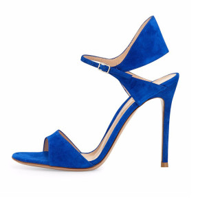 Summer 2019 fashion trend women's shoes buckle sandals stilettos heels sexy elegant party shoes narrow band office lady concise  big size black blue