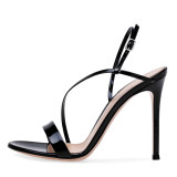 Arden Furtado Summer 2019 fashion women's shoes concise buckle strap sexy sandals stilettos heels 12cm party shoes big size 45
