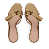 Summer gold narrow band 2019 fashion trend women's shoes chunky heels elegant slippers big size office lady