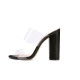 Summer comfortable  2019 fashion trend women's shoes chunky heels elegant slippers transparent  big size concise