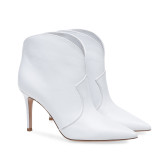 Spring and autumn  fashion women's shoes pointed toe white women's boots big size shoes