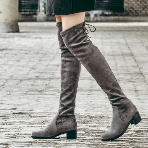Us 64 Fashion Grey Women S Shoes In Winter 2019 Pointed Toe