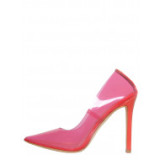 yellow red orange stilettos pumps clear pvc shoes high heels women's shoes large size 47 48 party shoes 10cm heels sandals