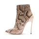 stilettos heels fashion ankle boots ladies zipper leopard metal heels booties women's shoes drop shipping
